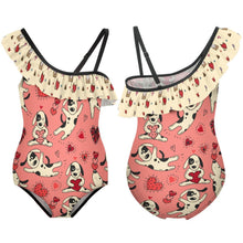 Charger l&#39;image dans la galerie, Maillot de Bain Fille à Volants | Confort &amp; Style Personnalisable
