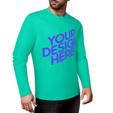 Charger l&#39;image dans la galerie, Chemise à manches longues pour hommes 100% coton imprimé sur le devant différentes couleurs personnalisé avec photo texte prénom
