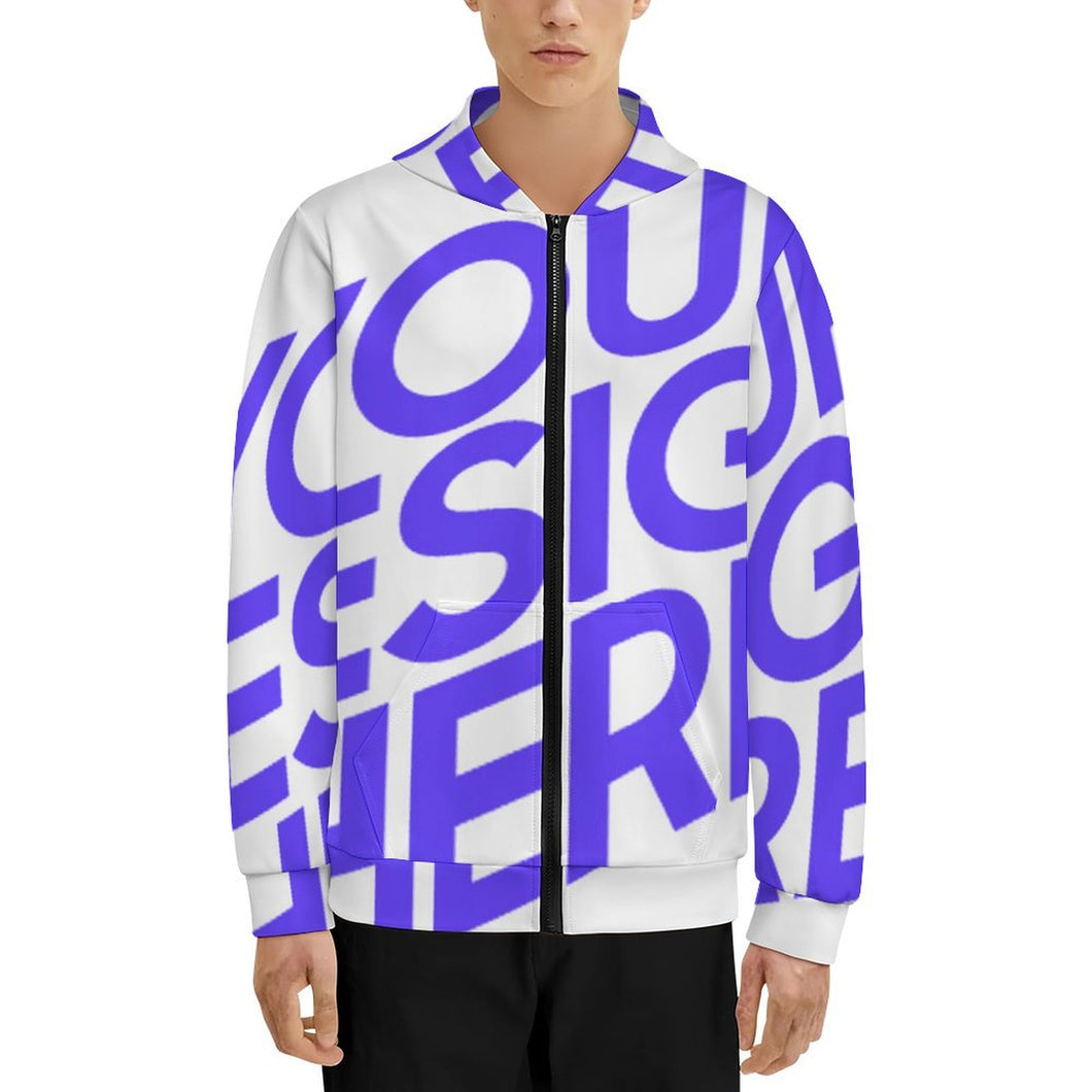 Sweat-shirt à capuche zippé pour adolescent LM516 personnalisé avec photo texte prénom (conception une image)