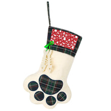 Charger l&#39;image dans la galerie, Chaussette Noël Chien Peluche | Botte Patte Personnalisée avec Photo
