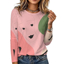Charger l'image dans la galerie, Round Neck Long Sleeved T-shirt Line Design, Girl
