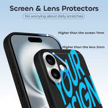 Charger l&#39;image dans la galerie, Étui de protection pour téléphone portable Apple iPhone 16 série en cuir TPU personnalisé avec photo texte prénom
