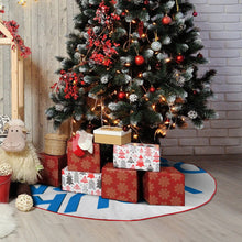 Charger l&#39;image dans la galerie, Jupe de sapin de Noël Couverture de sapin de Noël (bordure rouge) (même image des deux côtés) personnalisé avec photo texte prénom
