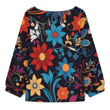 Charger l'image dans la galerie, Long-sleeved Button-up Shirt Flowers, Totems, Retro
