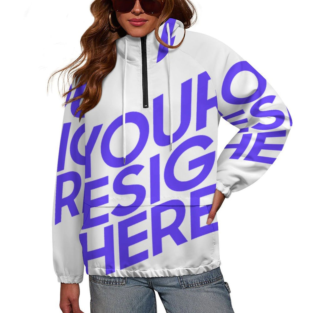 Sweat à capuche double épaisseur avec poches (doublé) pour femme MWL683 personnalisé avec photo texte prénom (conception une image)