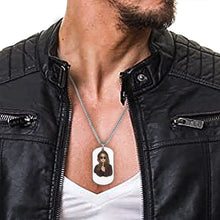 Charger l'image dans la galerie, Collier Plaque Militaire Personnalisable | Pendentif Photo en Acier
