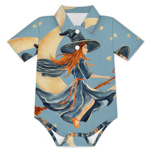 Charger l'image dans la galerie, Short-sleeved Polo Shirt Witches, Flights, Moons, Broomsticks
