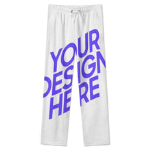 Charger l&#39;image dans la galerie, Pantalon de pyjama ample en peluche pour homme LM217 (différents motifs devant et derrière) personnalisé avec photo texte prénom
