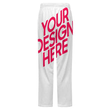 Charger l&#39;image dans la galerie, Pantalon de pyjama ample en peluche pour femme LM218 (motifs différents devant et derrière) personnalisé avec photo texte prénom
