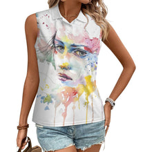 Charger l&#39;image dans la galerie, Polo Femme Sans Manches Personnalisé | Golf &amp; Tennis | Tissu Respirant
