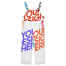 Charger l'image dans la galerie, Salopette boutonnée pour femme 20LR personnalisée avec prénom motif texte (conception multi-images)
