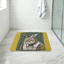 Charger l'image dans la galerie, Bathroom Suction Cup Anti-slip Mat Rabbit, Personification, Portrait Style 54x53cm
