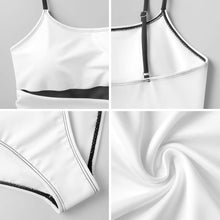 Charger l'image dans la galerie, Maillot de Bain 1 Pièce Femme Personnalisé Col Carré et Maille
