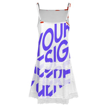 Charger l'image dans la galerie, Robe nuisette à bordure en dentelle pour femme SDS2520 personnalisé avec photo texte prénom (impression des multi-images)
