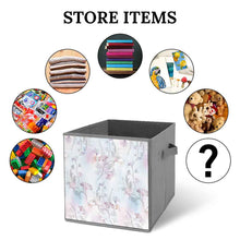 Charger l&#39;image dans la galerie, Boîte de rangement pliable en tissu Oxford personnalisé avec photo texte prénom
