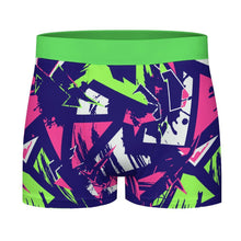 Charger l&#39;image dans la galerie, Boxer homme SDS025 imprimé en pur coton avec large ceinture élastique personnalisé avec photo texte prénom
