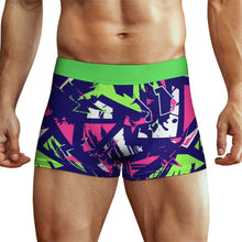 Charger l&#39;image dans la galerie, Boxer homme SDS025 imprimé en pur coton avec large ceinture élastique personnalisé avec photo texte prénom

