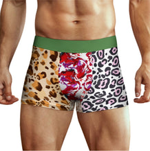 Charger l&#39;image dans la galerie, Boxer homme avec ceinture en soie glacée SDS025 personnalisée avec prénom motif texte (conception multi-images)

