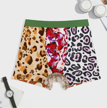 Charger l&#39;image dans la galerie, Boxer homme avec ceinture en soie glacée SDS025 personnalisée avec prénom motif texte (conception multi-images)
