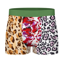 Charger l&#39;image dans la galerie, Boxer homme avec ceinture en soie glacée SDS025 personnalisée avec prénom motif texte (conception multi-images)

