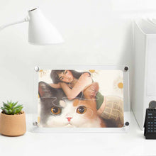 Charger l&#39;image dans la galerie, Cadre photo puzzle en acrylique personnalisé avec photo texte prénom
