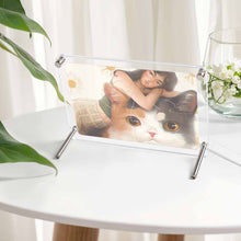 Charger l&#39;image dans la galerie, Cadre photo puzzle en acrylique personnalisé avec photo texte prénom
