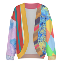 Charger l&#39;image dans la galerie, Cardigan femme à larges épaules tombantes et manches longues LM561 personnalisée avec prénom motif texte (conception multi-images)
