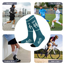 Charger l&#39;image dans la galerie, Chaussettes longues de sport pour femmes / hommes avec impression all-over personnalisée avec photo motif texte
