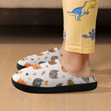 Charger l&#39;image dans la galerie, Chaussons maison en flanelle pour enfants (filles + garçons) avec semelle en caoutchouc personnalisé avec photo texte prénom
