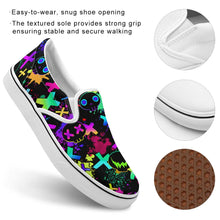 Charger l&#39;image dans la galerie, Chaussures en toile unisexes basses style voile personnalisé avec photo texte prénom
