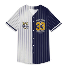 Charger l&#39;image dans la galerie, Chemise de baseball boutonnée classique pour hommes GEJ hip hop softball t-shirt à manches courtes personnalisé avec photo texte prénom (conception une image)

