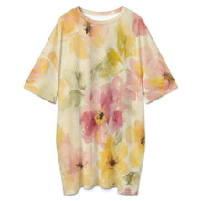 Charger l&#39;image dans la galerie, Chemise de nuit ample grande taille en soie glacée pour femme manches courtes LM475 personnalisé avec photo texte prénom (conception une image)
