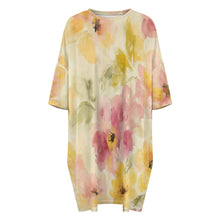 Charger l&#39;image dans la galerie, Chemise de nuit ample grande taille en soie glacée pour femme manches courtes LM475 personnalisé avec photo texte prénom (conception une image)
