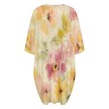 Charger l&#39;image dans la galerie, Chemise de nuit ample grande taille en soie glacée pour femme manches courtes LM475 personnalisé avec photo texte prénom (conception une image)
