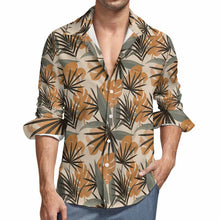 Charger l&#39;image dans la galerie, Chemise décontractée à manches longues pour homme LS en imitation lin avec poche personnalisé avec photo texte prénom (conception une image)
