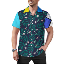 Charger l&#39;image dans la galerie, Chemise à manches courtes pour homme AY006 avec col cubain personnalisée avec prénom motif texte (conception multi-images)
