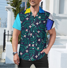 Charger l&#39;image dans la galerie, Chemise à manches courtes pour homme AY006 avec col cubain personnalisée avec prénom motif texte (conception multi-images)
