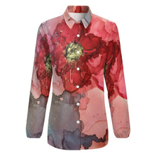 Charger l&#39;image dans la galerie, Chemise chemisier blouse femme à manches longues Vintage HS personnalisé avec photo image logo motif texte (impression des multi-images)
