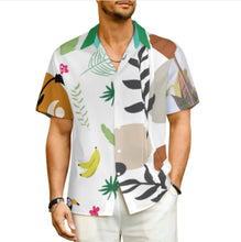 Charger l&#39;image dans la galerie, Chemise plissée homme manches courtes coupe décontractée LM005 personnalisée avec prénom motif texte (conception multi-images)
