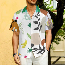 Charger l&#39;image dans la galerie, Chemise plissée homme manches courtes coupe décontractée LM005 personnalisée avec prénom motif texte (conception multi-images)
