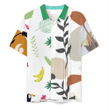 Charger l&#39;image dans la galerie, Chemise plissée homme manches courtes coupe décontractée LM005 personnalisée avec prénom motif texte (conception multi-images)
