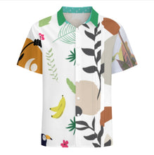 Charger l&#39;image dans la galerie, Chemise plissée homme manches courtes coupe décontractée LM005 personnalisée avec prénom motif texte (conception multi-images)
