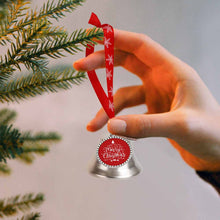 Charger l&#39;image dans la galerie, Cloche de noël décorations d&#39;arbre de noël pendentif cloche en métal ornements suspendus personnalisé avec photo motif texte

