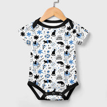 Charger l&#39;image dans la galerie, Combinaison bébé avec boutons 349P costume singulet extensible pour bébés garçons et filles personnalisé avec photo texte prénom (conception une image)
