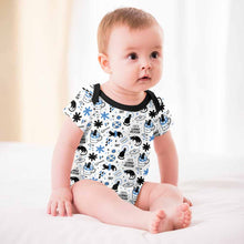 Charger l&#39;image dans la galerie, Combinaison bébé avec boutons 349P costume singulet extensible pour bébés garçons et filles personnalisé avec photo texte prénom (conception une image)
