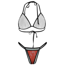 Charger l&#39;image dans la galerie, Ensemble 2 pièces maillot de bain élégant bikini triangle push-up femme J195D57 personnalisé avec photo logo texte (conception multi-images)
