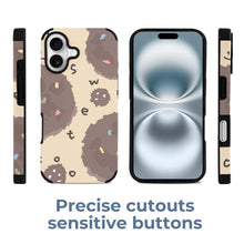 Charger l&#39;image dans la galerie, Coque de téléphone portable iPhone 16 série en cuir fibre personnalisé avec photo texte prénom
