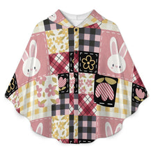 Charger l'image dans la galerie, Couverture à capuche pour enfants RTDP09 personnalisée avec prénom motif texte (conception multi-images)
