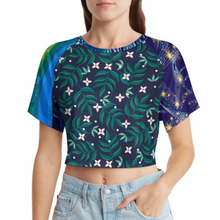 Charger l&#39;image dans la galerie, Crop top tee shirt court et moulant pour femme NT29 personnalisée avec photo prénom motif texte (conception multi-images)
