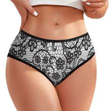 Charger l&#39;image dans la galerie, Culotte femme en dentelle LM500 personnalisé avec photo texte prénom (conception une image)
